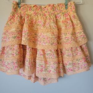 American eagle/Aerie Rock n' ruffle skirt, medium, orange.